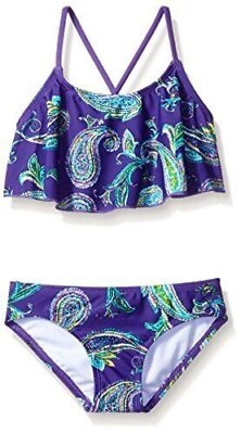 #ad Kanu Surf Girls#x27; Bikini Style: 4580 Heather Purple Paisley Size: 3T swimsuit $21.99