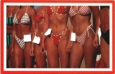 #ad “CALIFORNIA GIRLS” Vintage Postcard 80s BIKINI CONTEST Close Up Beach HOT $6.83