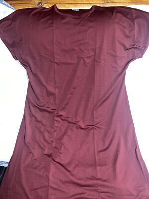 #ad Lularoe Maria Dress 🦄 Solid Maroon Burgundy Red Maxi 3XL 26 28 24 XXXL Unicorn $59.99