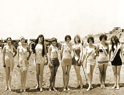#ad 1927 Bathing Beauties Long Beach California Old Photo 8.5quot; x 11quot; Reprint $13.92