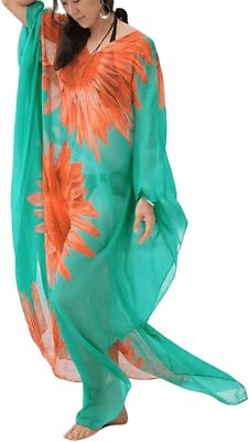 #ad #ad Women#x27;s Printed Long Caftans Swimsuit Cover Up Loungewear Ethnic Kaftan Maxi Bea $38.24