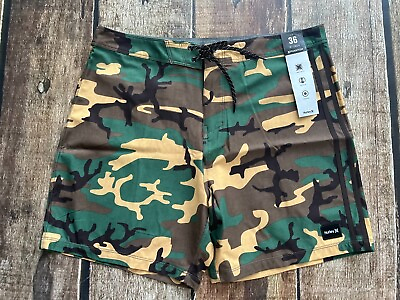 #ad #ad HURLEY PHANTOM TAILGATE CAMO SWIMMING TRUNKS JUNGLE MENS 36 NEW WITH TAGS $36.99
