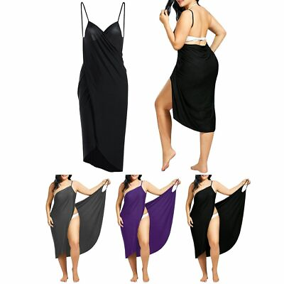 #ad Plus Size Women Swimwear Scarf Beach Cover Up Wrap Sarong Sling Skirt Maxi Dress $9.99