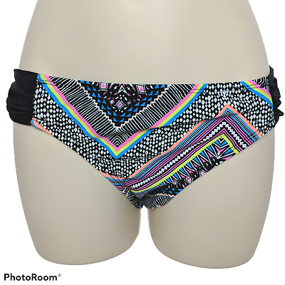 #ad NWT Bikini Nation Womens Shirred Hipster Bikini Bottom Size Small Multicolor $14.70