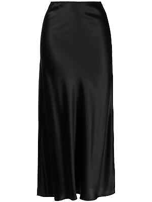 #ad NEW Reformation Layla silk midi skirt in black size 8 #RF58 $127.49