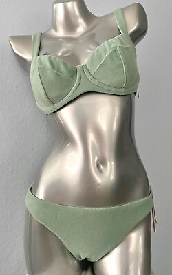 #ad Victorias Secret Wicked Underwire Terry Swim Bikini Top amp; Bottom Set 38DD XL $36.99