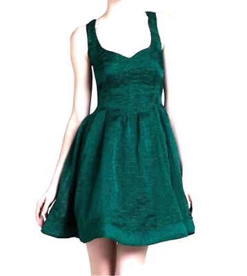 Zac Posen Fit amp; Flare Green Cocktail Dress Mini Short Size 6 Small Formal Tulle $209.99