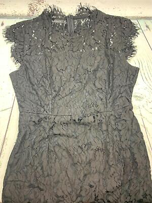 #ad Womens Sleeveless Lace Floral Elegant Cocktail Dress Crew Neck Knee Length Black $33.99