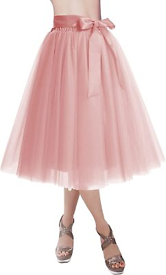 #ad DRESSTELLS Tulle Skirts for Women Knee Length Long Adult Tutu Layered Short Prom $71.48