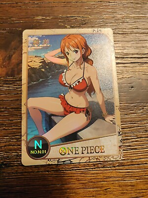 #ad Nami Bikini One Piece Anime TCG CCG Anime Doujin Thick Premium Card $10.00