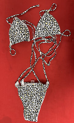 #ad Womens Leopard Bikini 2 Piece Sz Small s262 $19.99