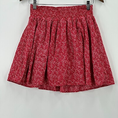#ad Old Navy Mini Skit Women#x27;s Stars Print Lined Elastic Waist Cotton Red S $11.19