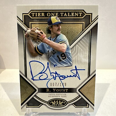 #ad 2023 Topps Tier One Robin Yount Auto ##x27;d 149 Brewers HOF AUTO $79.99
