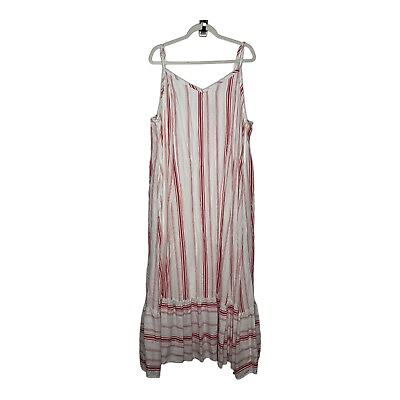 #ad Torrid Womens Maxi Dress Size 3X Striped Sleeveless Cream Boho Lagenlook Boho $31.41