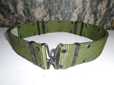NEW US Military Individual Equipment Nylon Webbing LC Belt OD Green Size Large $22.49