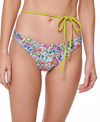 #ad Tommy Hilfiger Womens Medium High Leg Cheeky Bikini Bottoms with Belt $58 1882 $26.99