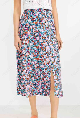Loft Petite Daisy Side Slit Midi Skirt，0 PetiteNWT $6 $7.00