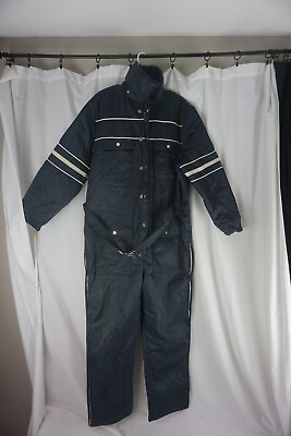 #ad Vintage SEARS Work Leisure Brown Coverall Snow Suit Ski Snowmobile SZ L 42 44 $42.46