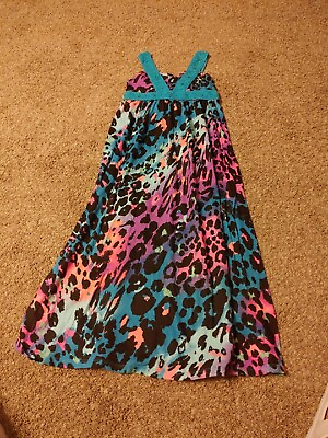 #ad Girls Youth Summer Dress Size 7 Multicolor $14.99