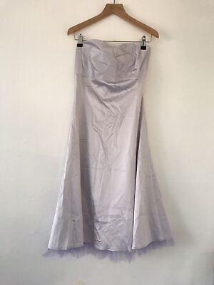 #ad Warehouse Womens Purple Bandeau Party Evening Dress Size 10 GBP 22.00
