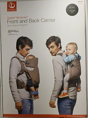 STOKKE MYCARRIER FRONT BACK CARRIER BLACK BREATHABLE MESH UP TO 3 YEARS OR 33LBS $104.48