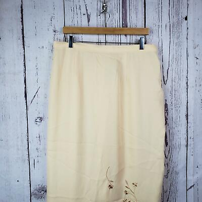 #ad Womens Pencil Skirt Plus Size 18W Floral Embroidered Long Stretch Waistband $9.48