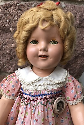 #ad Original 1930#x27;s Ideal Shirley Temple Doll 18” Composition Captain January Dress $799.99