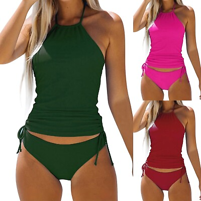 #ad Tankini Swimsuits For Women With Shorts 2 Piece Quick Drying Summer Holiday Wear $16.88