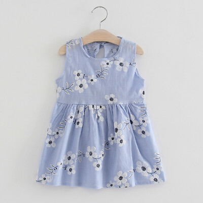 #ad Toddler Girls Summer Princess Dress Kids Baby Party Wedding Sleeveless Dress US $10.89