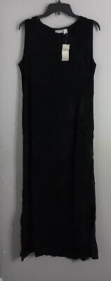 #ad New WOMAN#x27;S TRAVELERS BY CHICO#x27;S LONG BLACK MAXI DRESS.STRETCH.ACETATE.SZ 2 $$99 $50.00