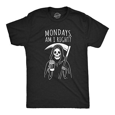 #ad Mens Funny T Shirts Mondays Am I Right Sarcastic Office Joke Tee For Men $9.50