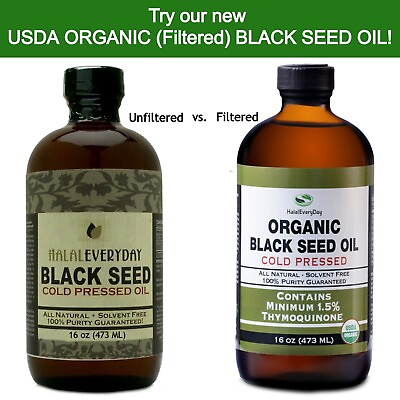 100% Organic Pure Black Seed Oil Cold Pressed Cumin Nigella Sativa Thymoquinone $62.95
