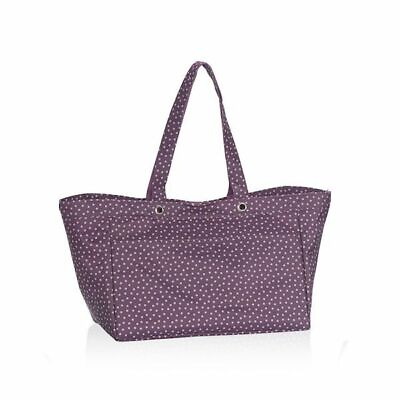 BN Thirty one Soft Utility tote travel beach large 31 gift bag Plum Dancing dot $24.99