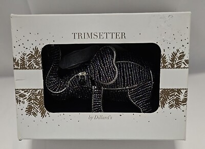 #ad NEW Trimsetter Dillard’s Beaded Elephant Decor Ornament Christmas Tree Holiday $25.00