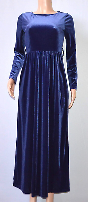 #ad Zattcas Women#x27;s Elegant Velvet Long Sleeve Maxi Dress Size Small $18.75