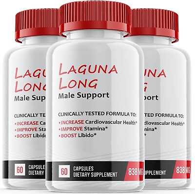 3 Pack Laguna Long Pills Male Vitality Support Supplement 180 Capsules $46.84