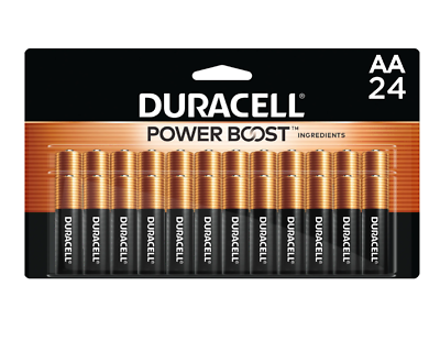#ad Duracell Coppertop AA Battery with POWER BOOST 24 Pack Long Lasting Batteries $15.99