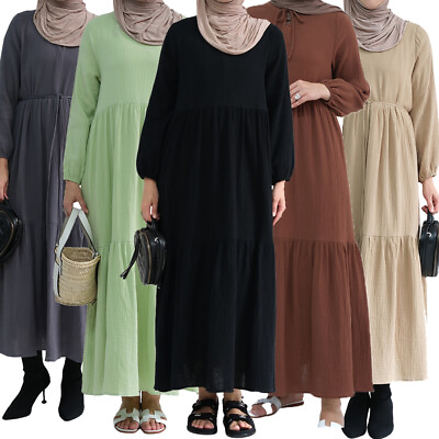 #ad #ad Muslim Kaftan Abaya Woemn Long Dress Abaya Islamic Robe Modest Party Gown Prom C $49.38