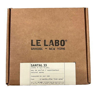 #ad Le Labo Santal 33 3.4 Oz 100 ml Unisex Eau de Parfum Spray Authentic Open Box $199.99