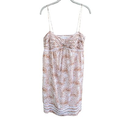 #ad LOFT Printed Cotton Sundress Lace Trim Size 10 Petite $12.00