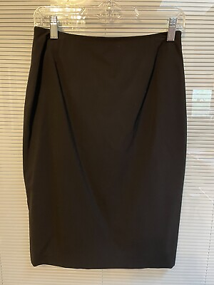 #ad NWT WORTHINGTON Black Skirt Womens 14 Knee Length Zipper Lined $22.99
