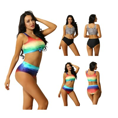 #ad #ad Women#x27;s Two piece Bikini Set Swimwear Swimsuit Bathing Suit Monokini Beachwear $19.45