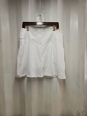 #ad PINK Victoria’s Secret Optic White Solid XXL Cotton Active Skort Skirt VS New $18.00