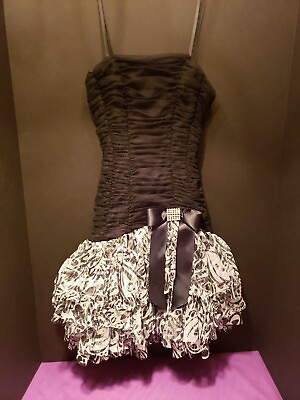 Prom Formal Cocktail Party Homecoming Dress Blondie Nites Size 1 $159 Black Sexy $49.95