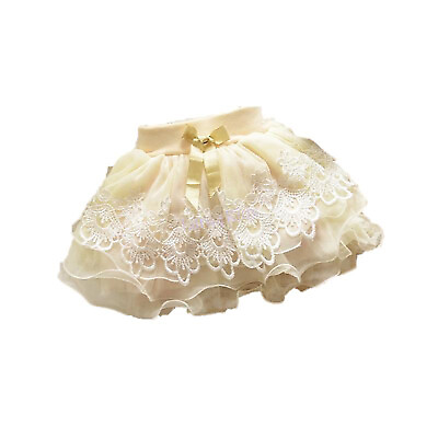 #ad Little Girls Tutu Skirt Waist Bows Mesh Multi Layer Lace Ruffle Skirt $8.64