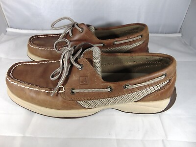 Sperry Top Spiders Sneakers Womens 8 Medium Brown Intrepid Boat Shoes 9774811 $13.89