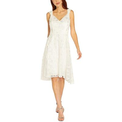 #ad Adrianna Papell Womens Lace Embroidered Cocktail and Party Dress BHFO 4180 $32.99