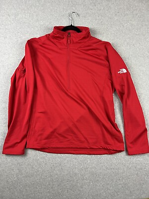 #ad The North Face Jacket Mens Extra Large Red Peaks Fleece Palo Alto Embroidered $19.99