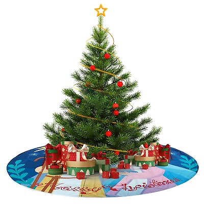 #ad Tree Skirt 48 inches Skirt Tree Xmas Tree Skirt Winter Holiday Tree Mat De... $17.64