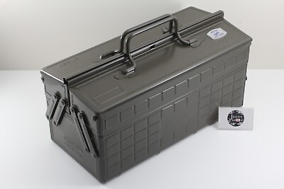 TOYO STEEL Two Stage Tool Box ST 350 Military Green Outdoor DIY From JAPAN $87.99